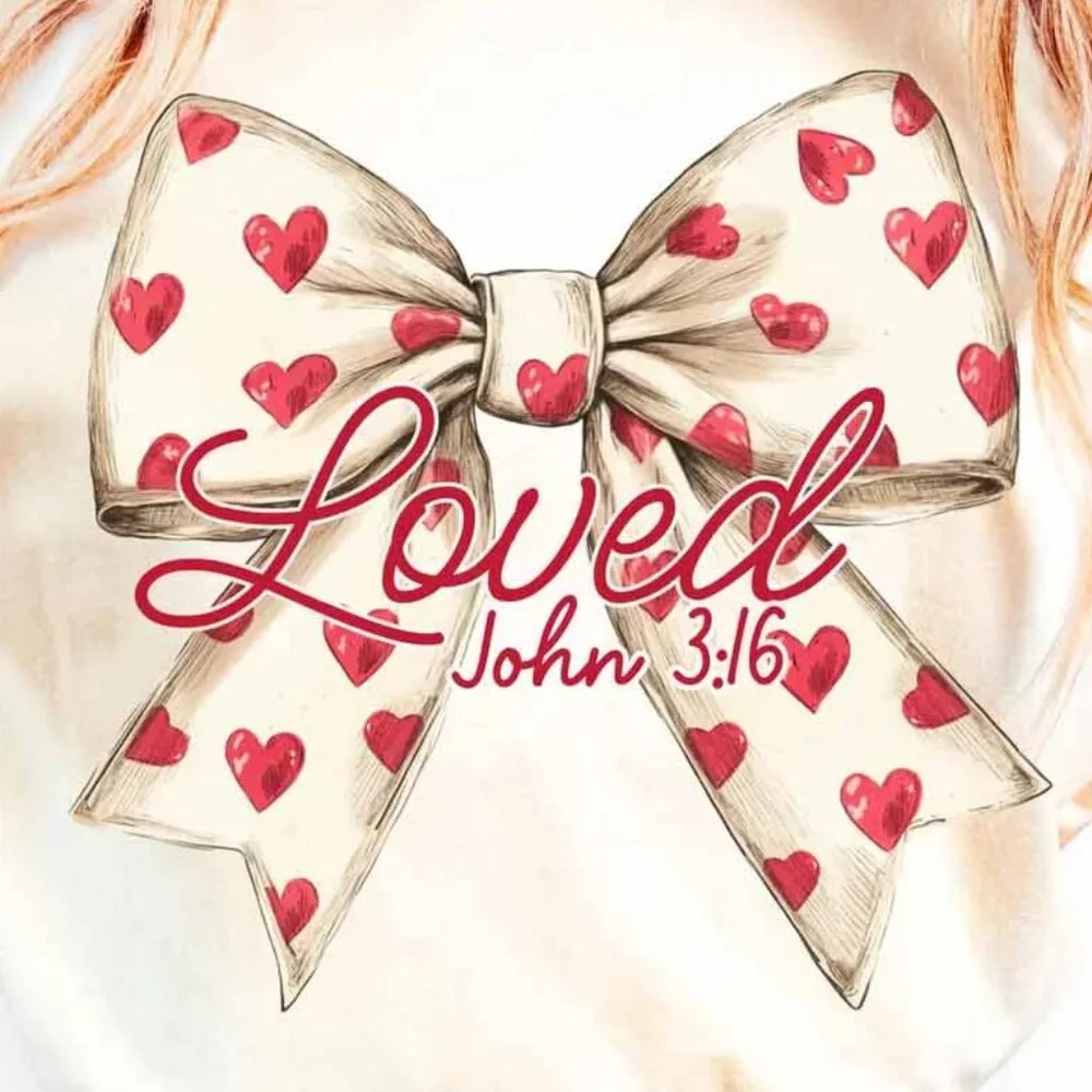 Christian Valentines T-Shirt, Loved John T-Shirt - Picture 2 of 5